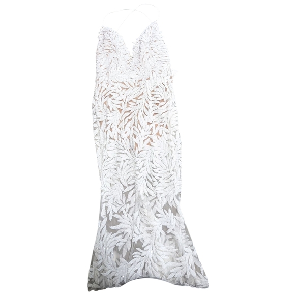 NWT Nadine Merabi White Stella Gown Size XS/2 - Picture 8 of 17